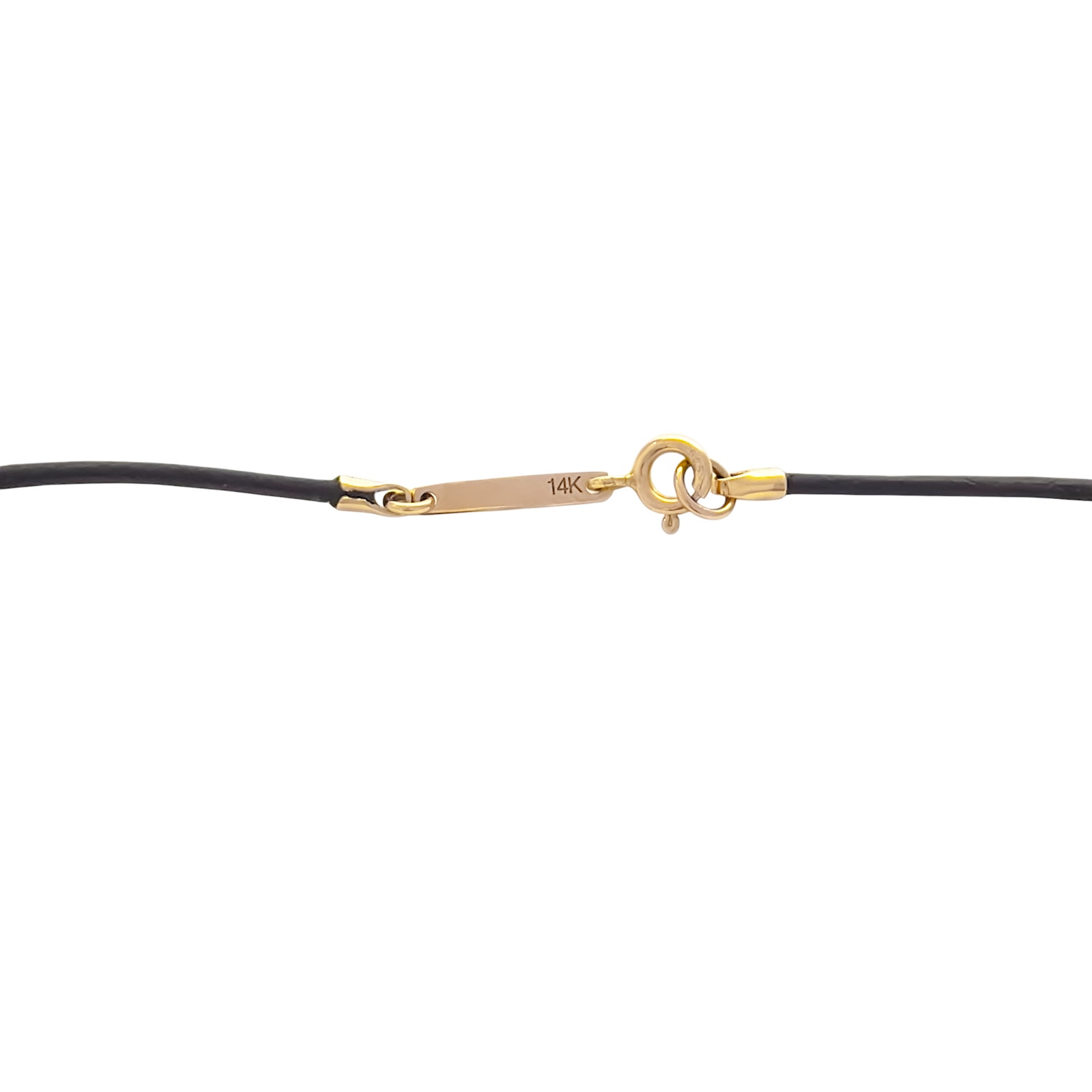 Zoe Chicco 14k Gold Leather Cord Necklace In Black — image 6 of 8